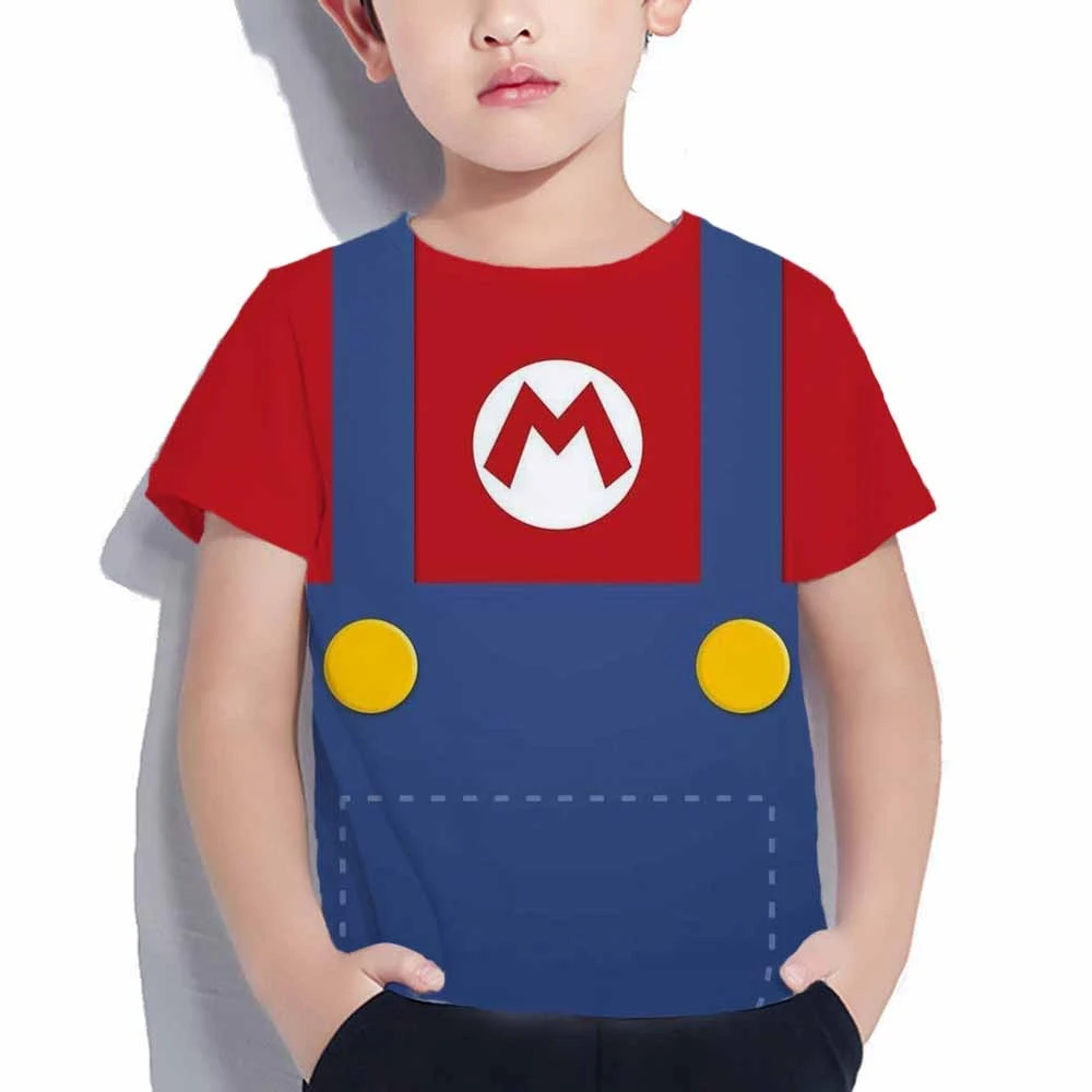 Cartoon Games Mario Brothers And Luigi T-shirts Summer Fashion Mario T-shirt Kids Boys Girls Tops Short Sleeve Children's Tees
Cartoon Games Mario Brothers And Luigi T-shirts Summer Fashion Mario T-shirt Kids Boys Girls Tops Short Sleeve Children's Tees