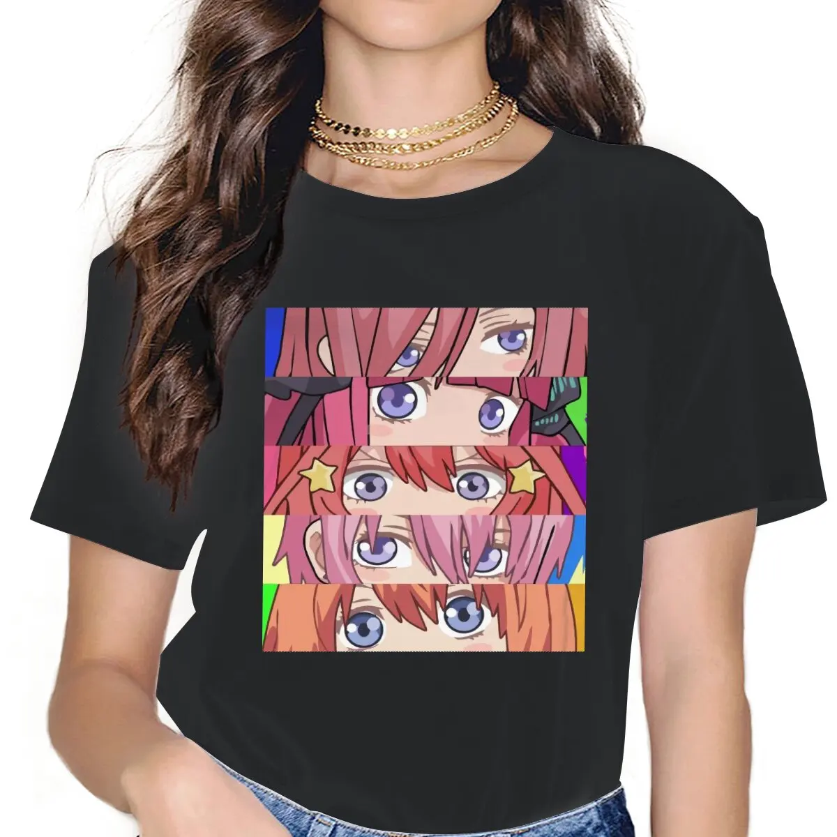 Nakano Sisters Eyes Women's T Shirts The Quintessential Quintuplets Awesome Tee Shirt Short Sleeve Round Collar T-Shirt 100% Top
Nakano Sisters Eyes Women's T Shirts The Quintessential Quintuplets Awesome Tee Shirt Short Sleeve Round Collar T-Shirt 100% Top