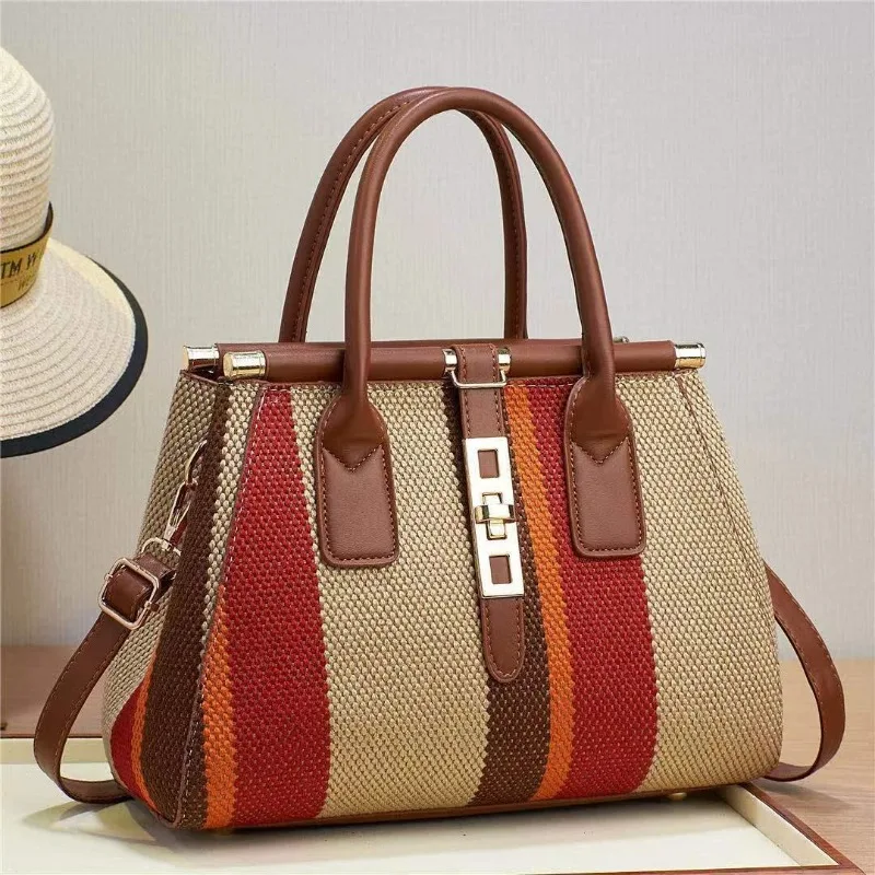 2023 New Contrast Color Noble Fashion Contrast Color One Shoulder Crossbody Handheld High Capacity Texture Women's Bag
2023 New Contrast Color Noble Fashion Contrast Color One Shoulder Crossbody Handheld High Capacity Texture Women's Bag
