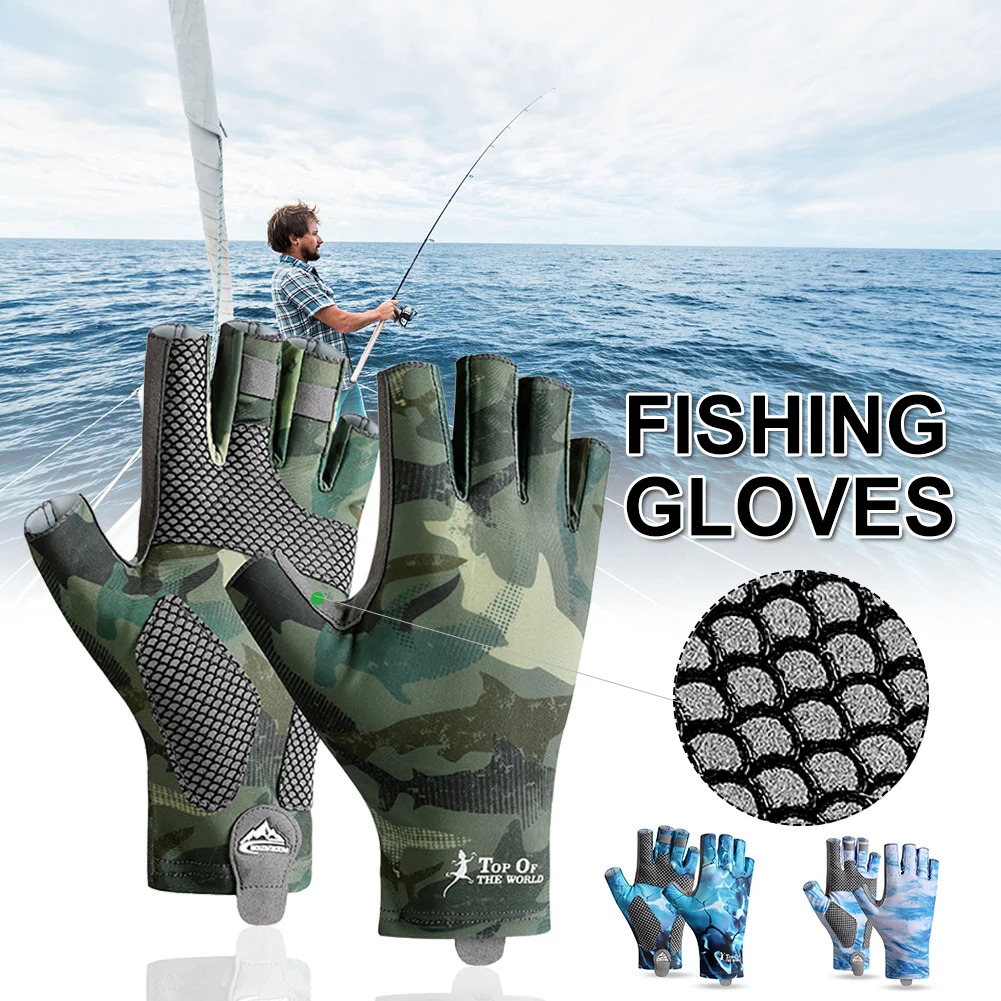 Fingerless Fishing Gloves Ice Silk Breathable Sun Protection Gloves Non-Slip Grip For Men Women Fishing Boating Kayaking Fitness
Fingerless Fishing Gloves Ice Silk Breathable Sun Protection Gloves Non-Slip Grip For Men Women Fishing Boating Kayaking Fitness