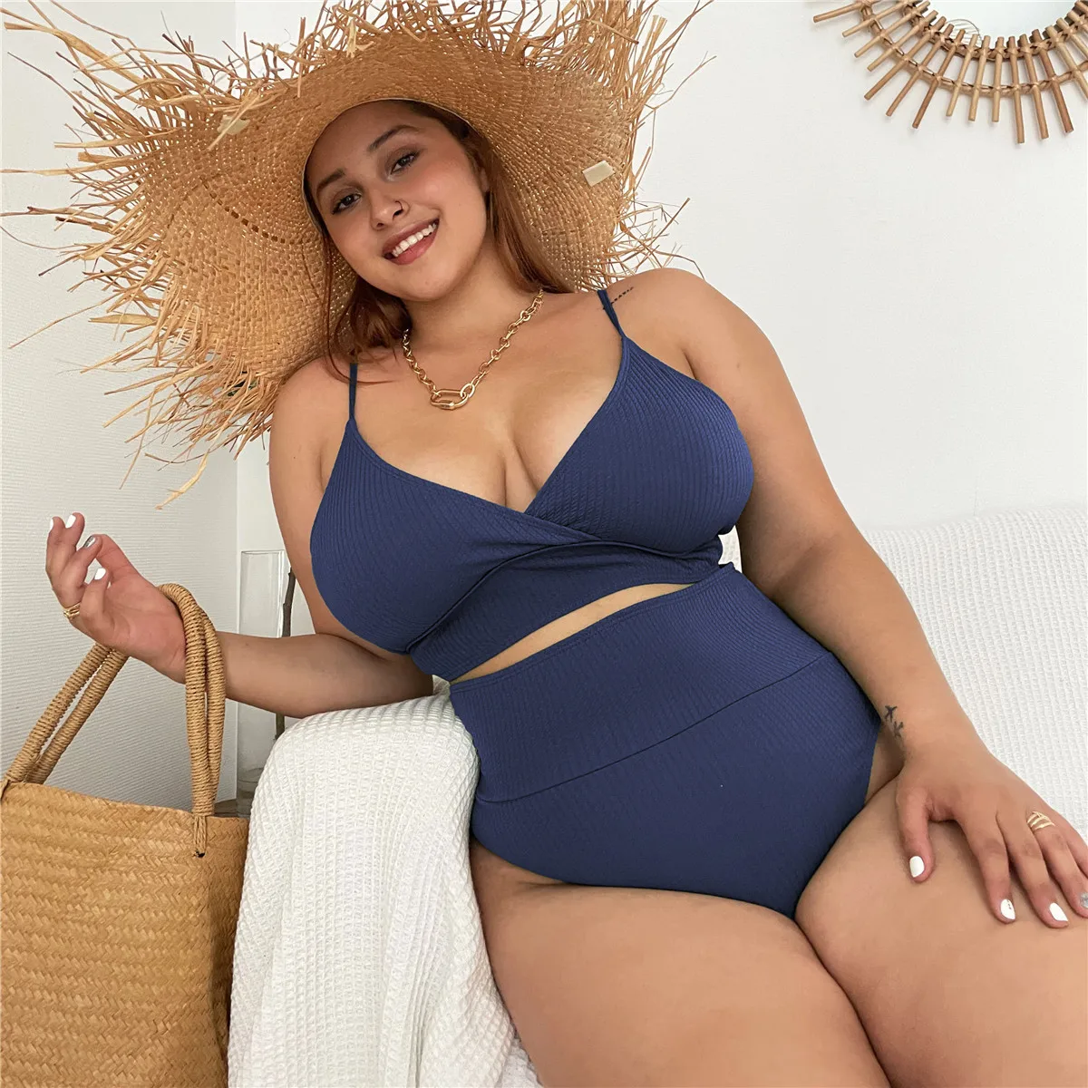 Women Plus Size Bikini Solid Color Bikini Two Piece High Waist Bikini Swimsuit Swimwear Gather Bikini
Women Plus Size Bikini Solid Color Bikini Two Piece High Waist Bikini Swimsuit Swimwear Gather Bikini