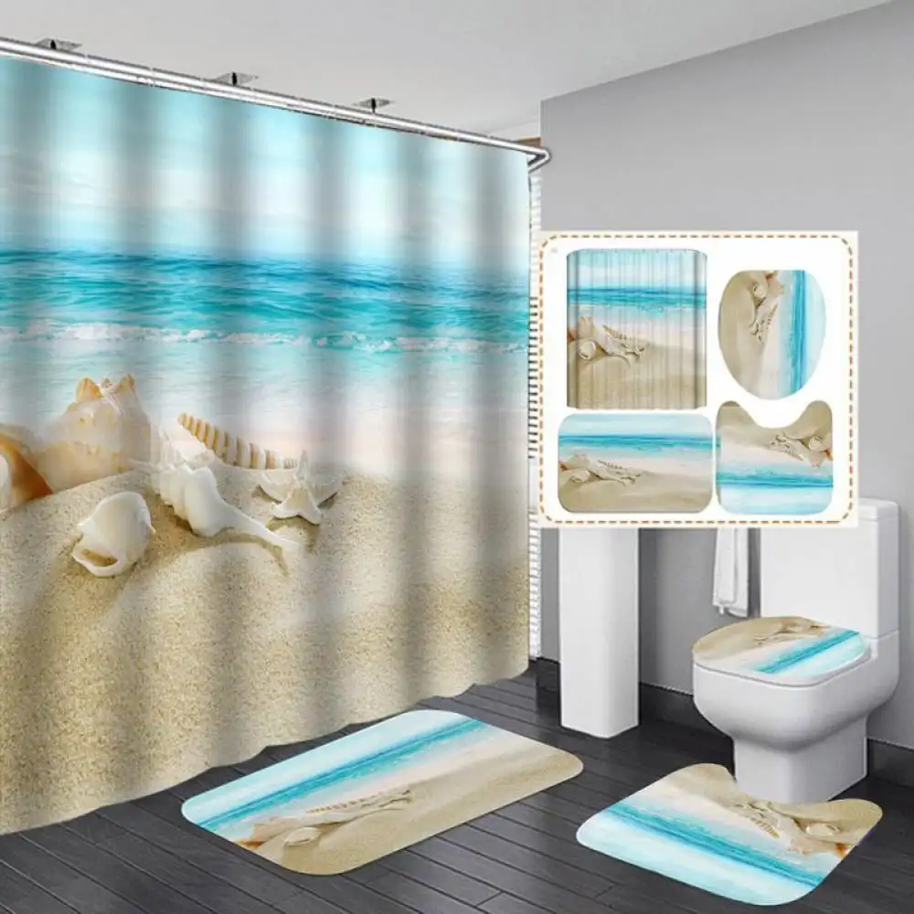4-Piece Bathroom Sets Shower Curtain with 12 Hooks Waterproof Polyester,Non-Slip Cloth Shower Mat,Perfect Fit U-Shape Bathroom R
4-Piece Bathroom Sets Shower Curtain with 12 Hooks Waterproof Polyester,Non-Slip Cloth Shower Mat,Perfect Fit U-Shape Bathroom R
