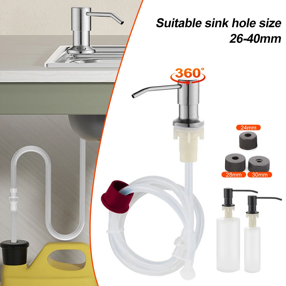 Kitchen Sink Liquid Soap Dispenser With Hand Press Liquid Soap Dispenser Bottle Stainless Steel Dish Soap Dispenser Pump Head
Kitchen Sink Liquid Soap Dispenser With Hand Press Liquid Soap Dispenser Bottle Stainless Steel Dish Soap Dispenser Pump Head