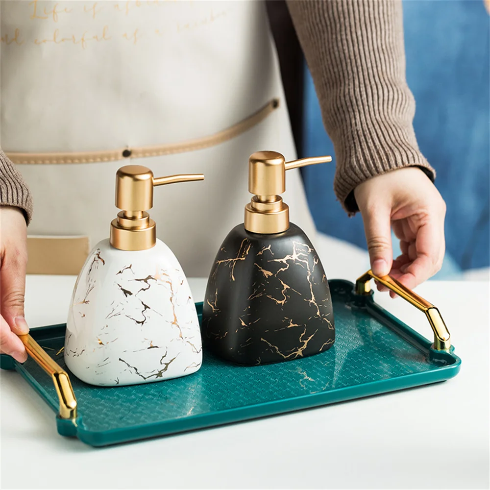 350ml Ceramic Soap Dispenser Hair Conditioner Hand Washing Shampoo Bottles Bathroom Gold Marble Pattern Empty Refill Sub-bottle
350ml Ceramic Soap Dispenser Hair Conditioner Hand Washing Shampoo Bottles Bathroom Gold Marble Pattern Empty Refill Sub-bottle