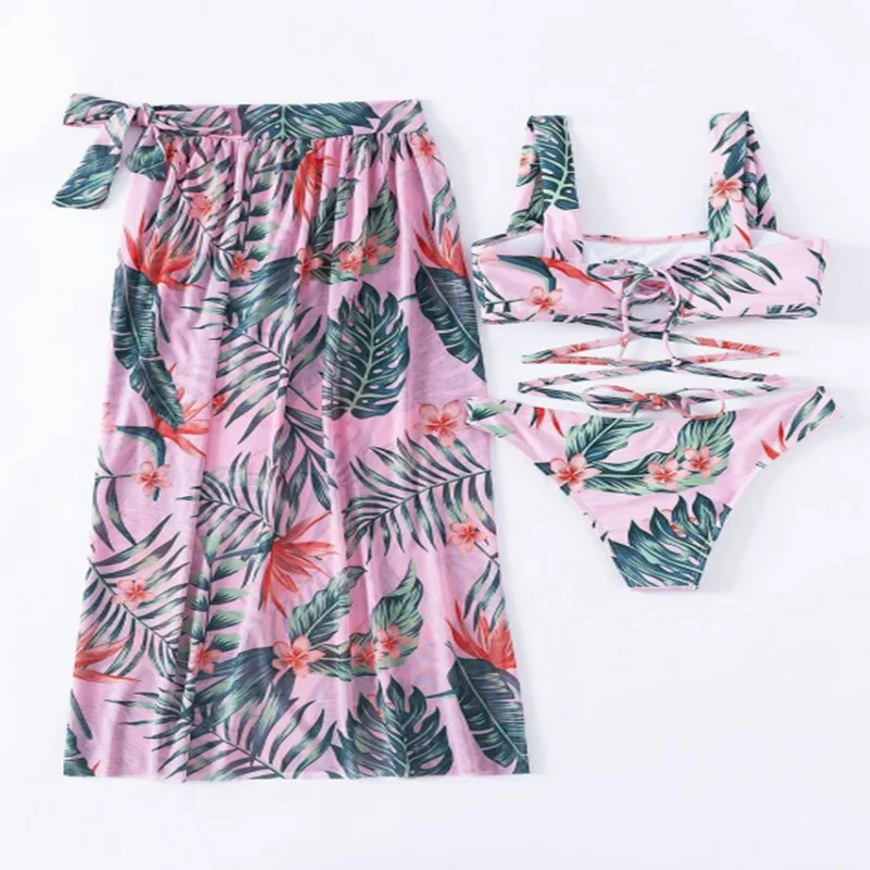 ummer Sexy Print Swimsuit Women 3 Piece Bikini Set With Skirt Female Halter Swimwear Bathing Suit+ Maxi Skirts Cover Up
ummer Sexy Print Swimsuit Women 3 Piece Bikini Set With Skirt Female Halter Swimwear Bathing Suit+ Maxi Skirts Cover Up