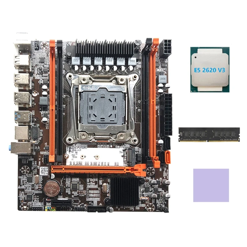 LGA2011-3 Computer Motherboard Support DDR4 Memory With E5 2620 V3 CPU+DDR4 4G 2133Mhz RAM+Thermal Pad
LGA2011-3 Computer Motherboard Support DDR4 Memory With E5 2620 V3 CPU+DDR4 4G 2133Mhz RAM+Thermal Pad