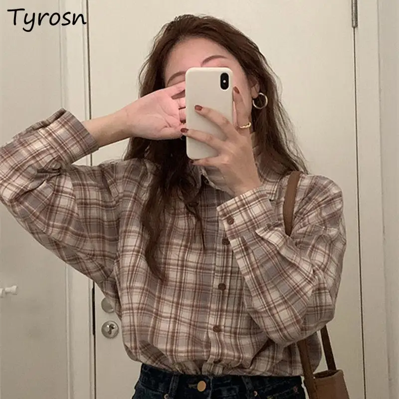 Plaid Shirts Women Spring Autumn Fashion Elegant Tender All Match Long Sleeve Chic Ulzzang Loose 3XL Vintage Street Clothing
Plaid Shirts Women Spring Autumn Fashion Elegant Tender All Match Long Sleeve Chic Ulzzang Loose 3XL Vintage Street Clothing