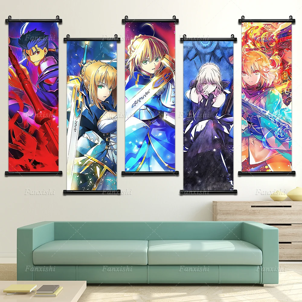 Scroll Hanging Painting Modern Japanese Fate Stay Night Anime Poster Hd Wall Art Print Canvas Picture for Living Room Home Decor
Scroll Hanging Painting Modern Japanese Fate Stay Night Anime Poster Hd Wall Art Print Canvas Picture for Living Room Home Decor