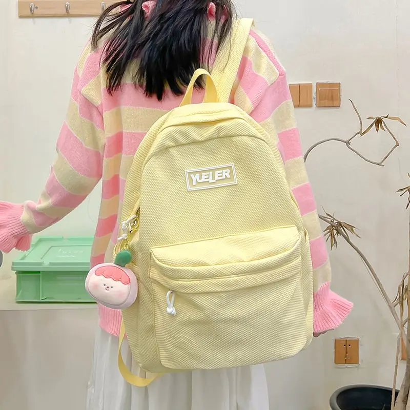 Qyahlybz candy color large capacity simple backpack solid color high school students bag junior high school schoolbag campus
Qyahlybz candy color large capacity simple backpack solid color high school students bag junior high school schoolbag campus