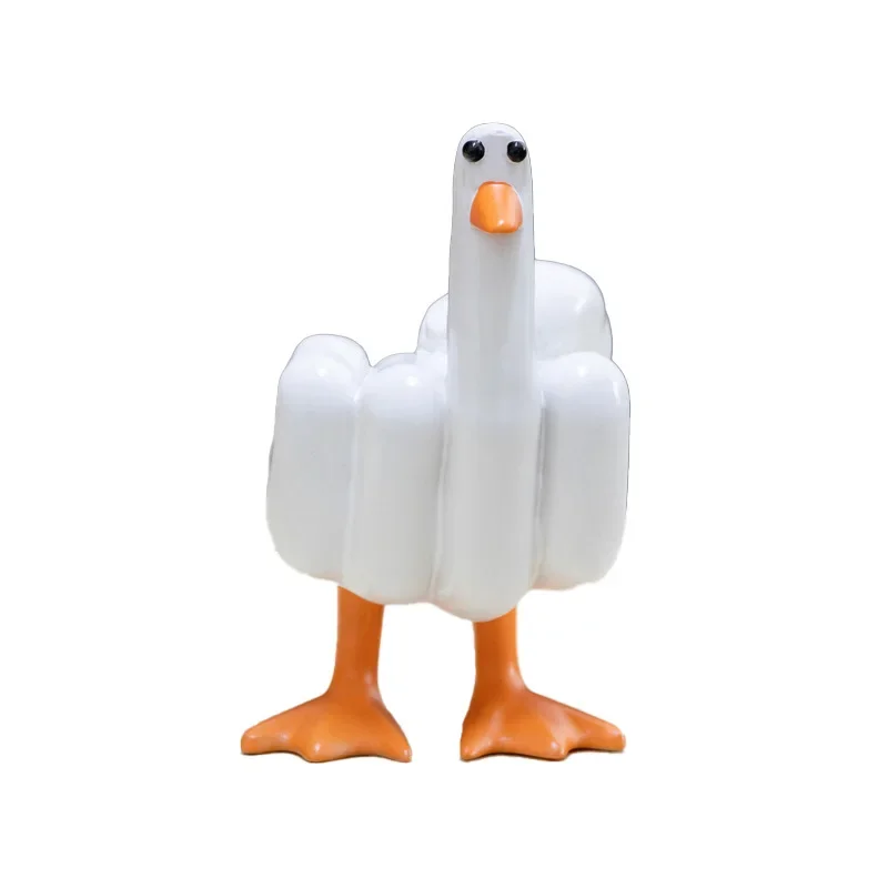 Creative Middle Finger Duck Ornaments Middle Finger Statue Resin Animal Crafts Decoration Vintage Home Decor
Creative Middle Finger Duck Ornaments Middle Finger Statue Resin Animal Crafts Decoration Vintage Home Decor