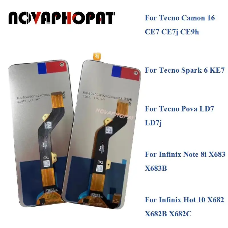 ЖК-дисплей и сенсорный датчик для Infinix Tecno Camon 16 CE7 Spark 6 KE7 Pova LD7 X683 X682
ЖК-дисплей и сенсорный датчик для Infinix Tecno Camon 16 CE7 Spark 6 KE7 Pova LD7 X683 X682