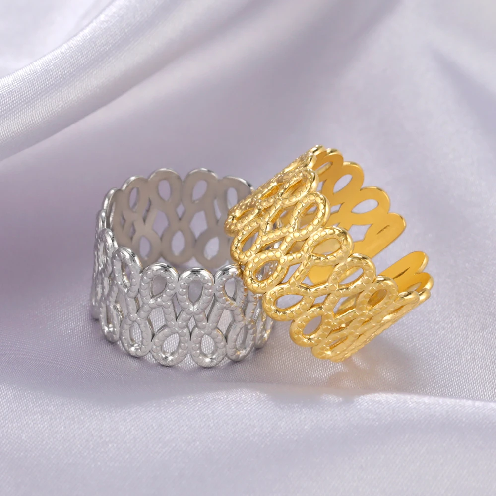 COOLTIME Twist Knot Opening Rings for Women Stainless Steel Adjustable Ring Jewlery Gifts Wholesale 2023 New
COOLTIME Twist Knot Opening Rings for Women Stainless Steel Adjustable Ring Jewlery Gifts Wholesale 2023 New