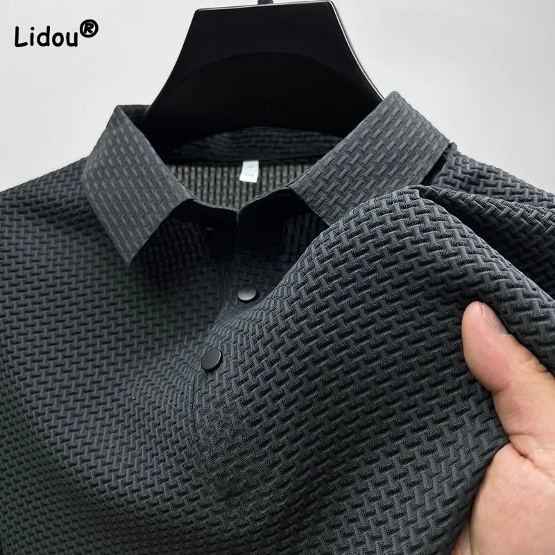 Business Office Men's Solid Color Polo-Neck Shirt 2023 Casual Simplicity Short Sleeve All-match T-shirt Summer Male Clothes
Business Office Men's Solid Color Polo-Neck Shirt 2023 Casual Simplicity Short Sleeve All-match T-shirt Summer Male Clothes