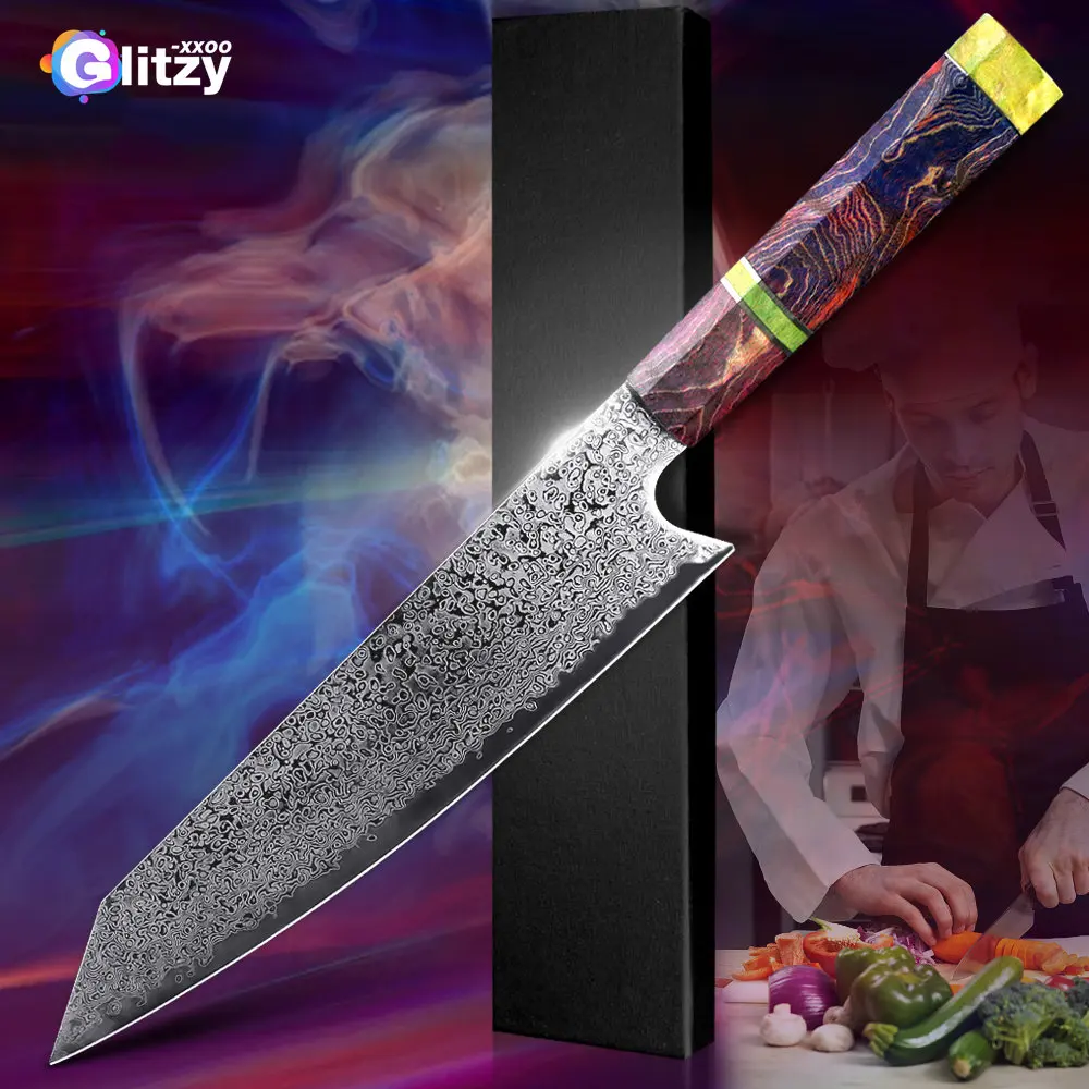 Damascus Kiritsuke Knife 8 inch Kitchen Knife Japanese Style VG10 67 Layers Stainless Steel Knives Ultra Sharp Ergonomic Handle
Damascus Kiritsuke Knife 8 inch Kitchen Knife Japanese Style VG10 67 Layers Stainless Steel Knives Ultra Sharp Ergonomic Handle