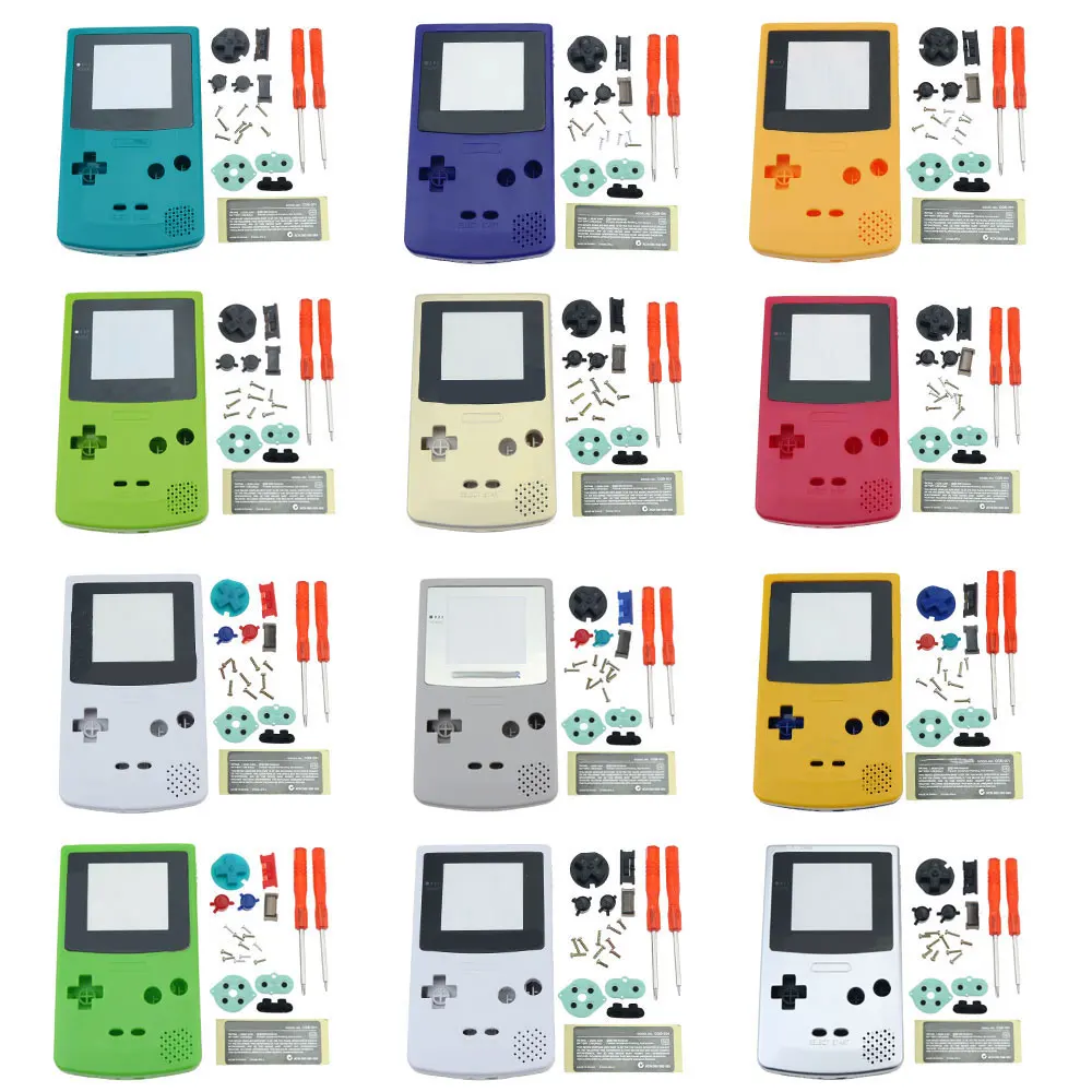 New Plastic Game Shell Housing Case Cover Game Console For GBC Shell With Buttons Kits Sticker
New Plastic Game Shell Housing Case Cover Game Console For GBC Shell With Buttons Kits Sticker