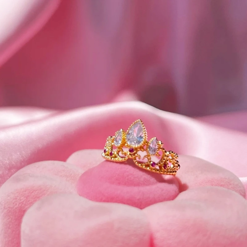 Rapunzel Crown Rings Princess Ring for Woman Fashion Wedding Geek Jewelry Accessories Gold Plated Adjustable Rings Gift For Her
Rapunzel Crown Rings Princess Ring for Woman Fashion Wedding Geek Jewelry Accessories Gold Plated Adjustable Rings Gift For Her