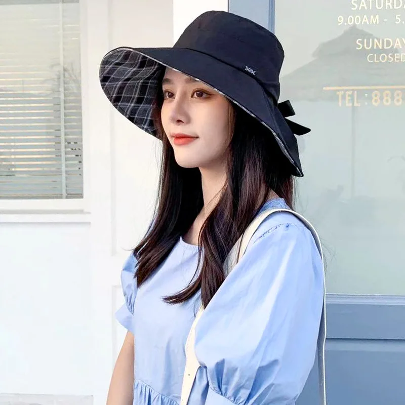 

New Cotton Bucket Hats for Women Fashion Fisherman Hat Spring Summer Sun Hats Wide Brim Panama Hat Casual Mom Hat Breathable
