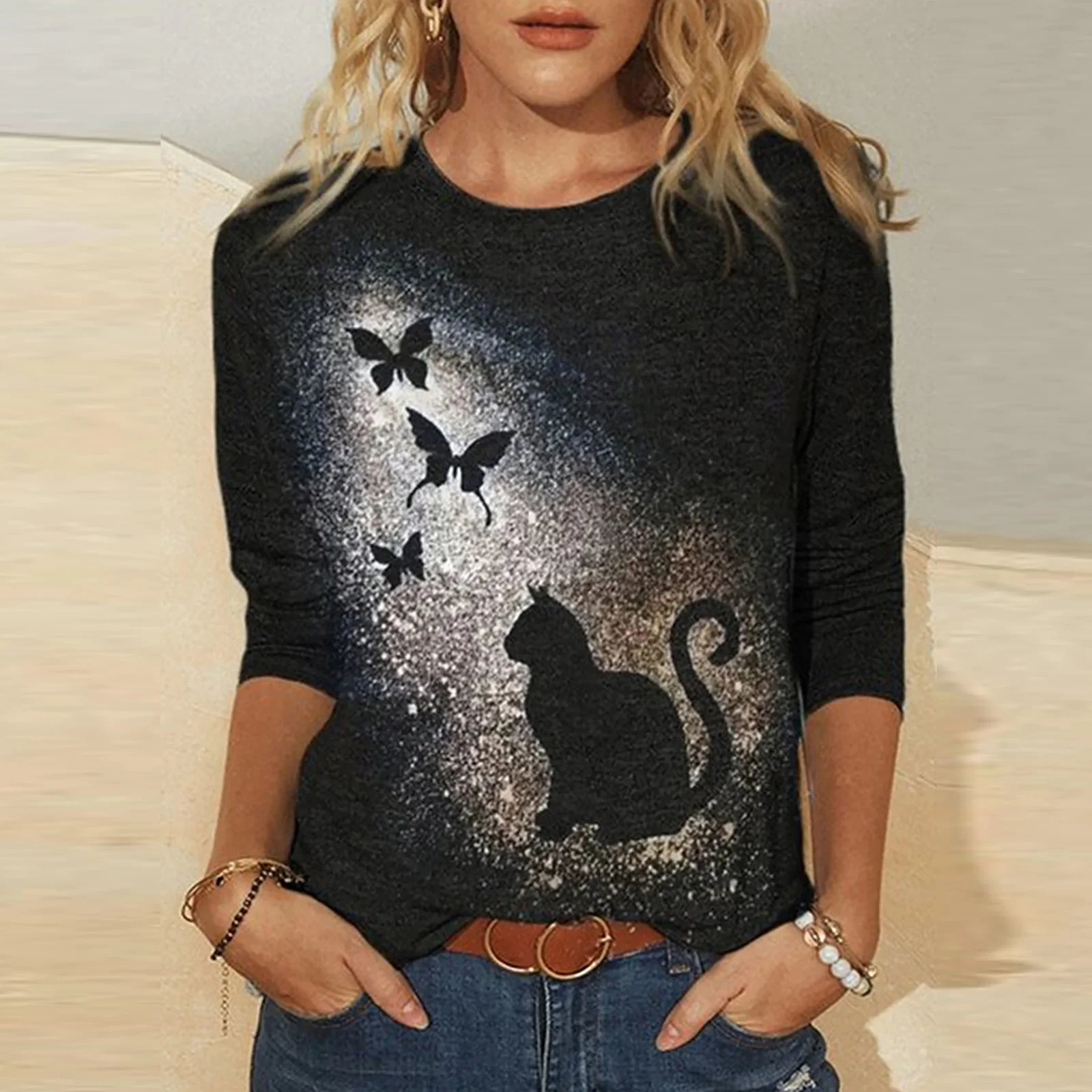 Summer Autumn Oversized Casual Women's Clothing Funny Cat 3D Print Long Sleeve T-Shirts Ladies Fashion Tops Vintage Tee Shirt
Summer Autumn Oversized Casual Women's Clothing Funny Cat 3D Print Long Sleeve T-Shirts Ladies Fashion Tops Vintage Tee Shirt