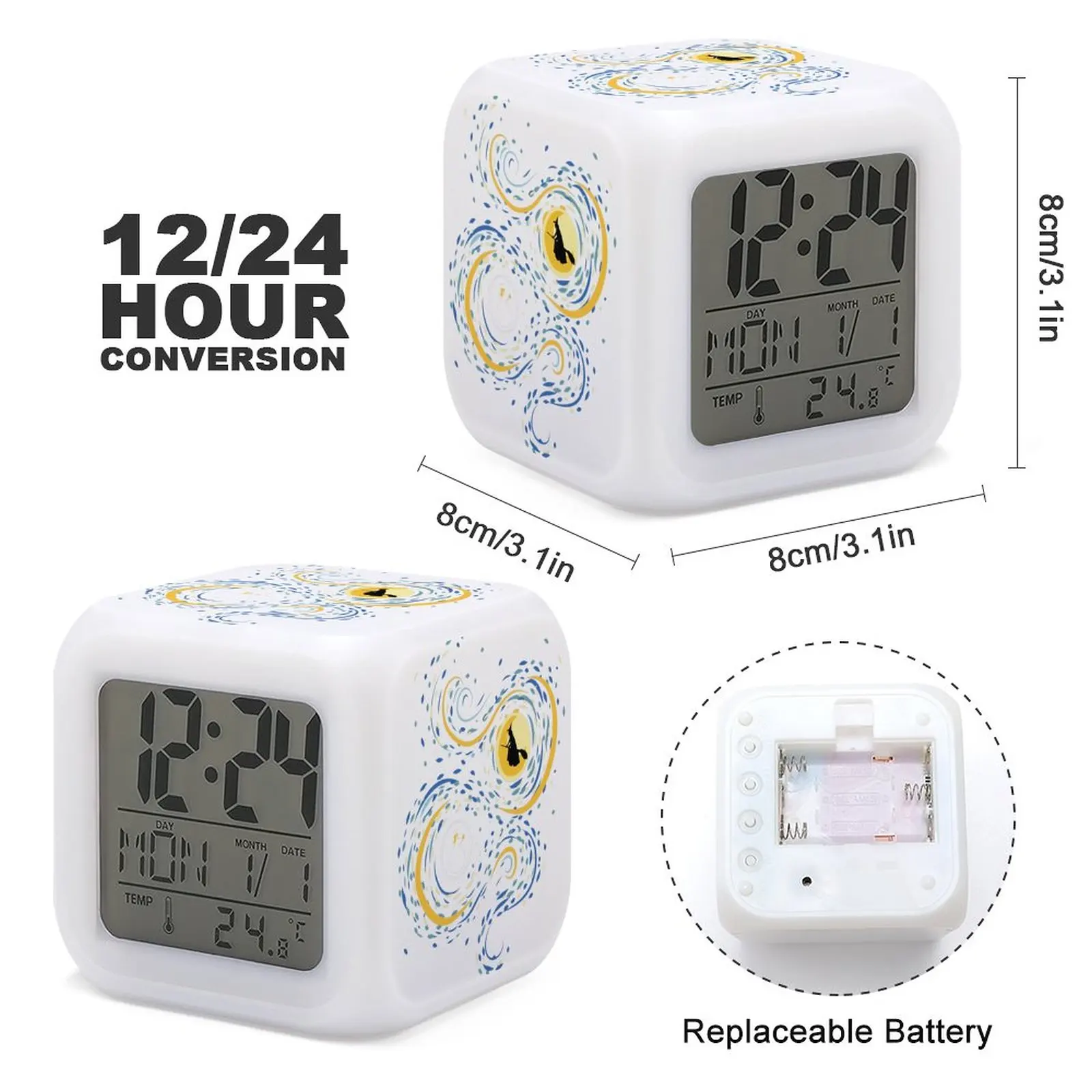 Witches of Oz Oz And Wizards DIY Mute Graphic Cool Home Decoration New Colorful Color Changing Alarm Clock LED Display Kitchen
Witches of Oz Oz And Wizards DIY Mute Graphic Cool Home Decoration New Colorful Color Changing Alarm Clock LED Display Kitchen