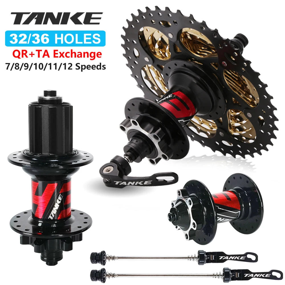 TANKE Bike Hub MTB QR TA 6 Bearing 120 Click 32 36 Holes Mountain Bike Disc Brake Aluminum Alloy Bicycle Hubs 8 9 10 11 12 Speed
TANKE Bike Hub MTB QR TA 6 Bearing 120 Click 32 36 Holes Mountain Bike Disc Brake Aluminum Alloy Bicycle Hubs 8 9 10 11 12 Speed