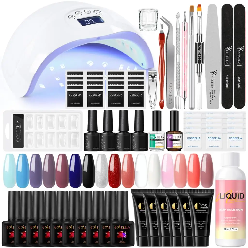 10 Colors Gel Polish Set with UV led Lamp with Poly Nail Gel Varnish Set Nail Manicure Tool Kit Nail Extension Full Kit
10 Colors Gel Polish Set with UV led Lamp with Poly Nail Gel Varnish Set Nail Manicure Tool Kit Nail Extension Full Kit