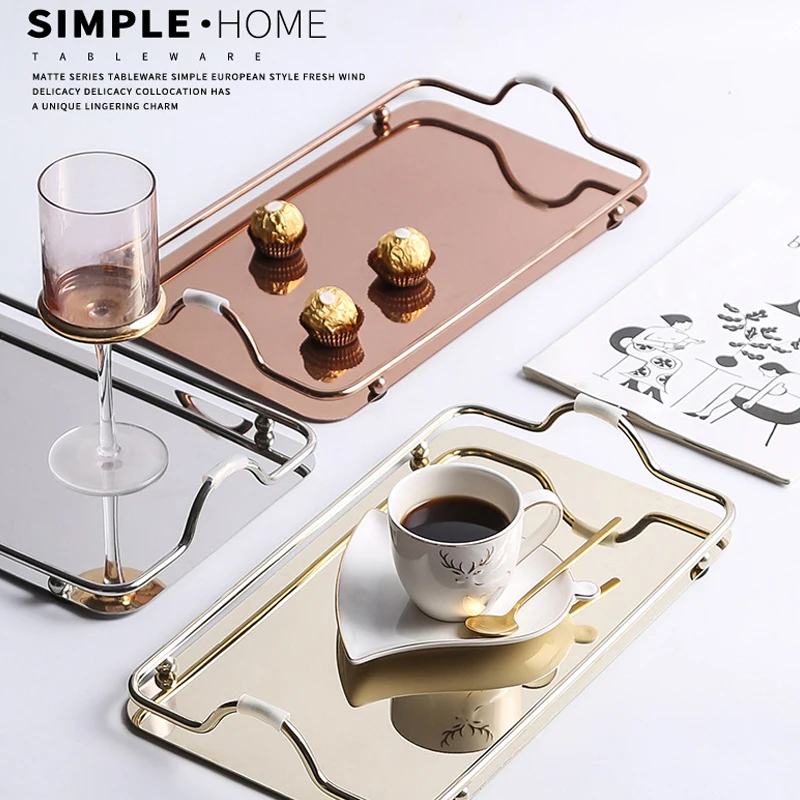 Large Rectangle Tray with Handle, Gold/Silver Serving Trays, Decorative Luxury Tea Tray, Coffee Table Decor
Large Rectangle Tray with Handle, Gold/Silver Serving Trays, Decorative Luxury Tea Tray, Coffee Table Decor