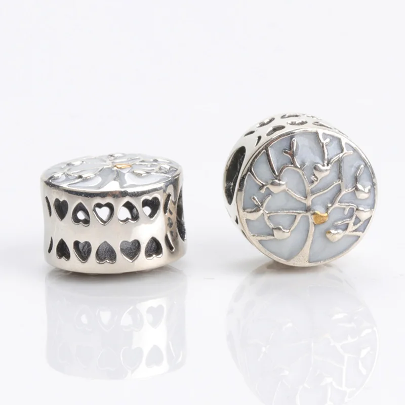 

Hot Sale Silver Color Charm Bead Wild Happiness Tree Glaze Beads For Original Pandora Charm Bracelets & Bangles Jewelry