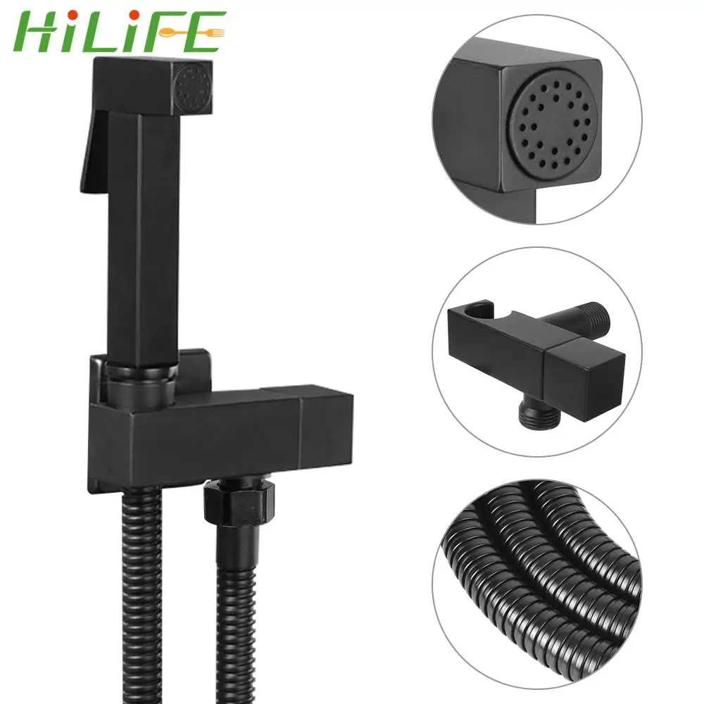 HILIFE Black Bathroom Accessories Handheld Bidet Spraye Set Copper Toilet Self Cleaning Shower Head
HILIFE Black Bathroom Accessories Handheld Bidet Spraye Set Copper Toilet Self Cleaning Shower Head