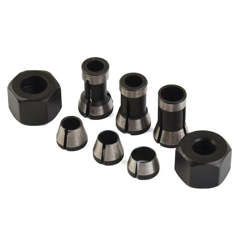 6Pcs Router Bit Collet Chuck Engraving Trimming Machine Clamp Adapter +2Pcs Nuts 6mm/ 6.35mm/ 8mm Chuck Adapter Power Tools
6Pcs Router Bit Collet Chuck Engraving Trimming Machine Clamp Adapter +2Pcs Nuts 6mm/ 6.35mm/ 8mm Chuck Adapter Power Tools