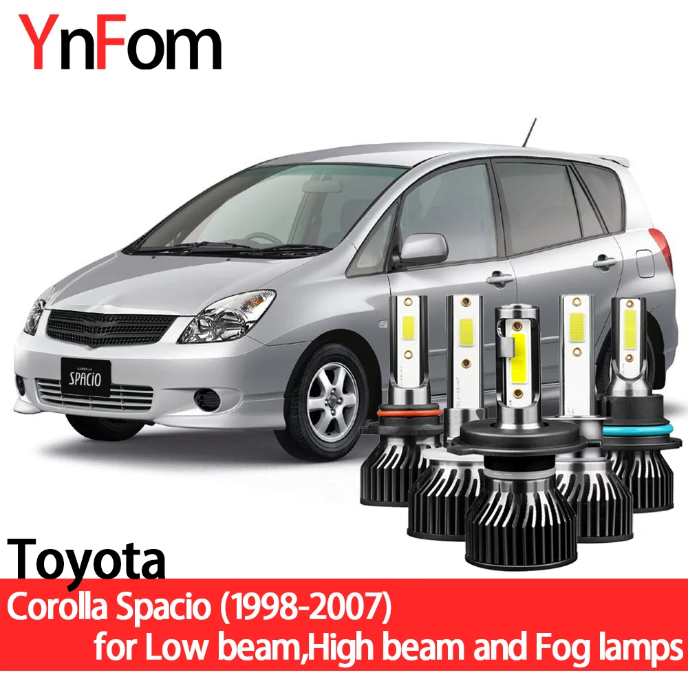 YNFOM LED headlights kit for Toyota Corolla Spacio 1998-2007 low beam,high beam,fog lamp,car accessories,car headlight bulbs
YNFOM LED headlights kit for Toyota Corolla Spacio 1998-2007 low beam,high beam,fog lamp,car accessories,car headlight bulbs