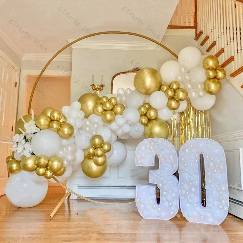116pcs Pearl White Latex Balloons Garland Arch Kit 30th Birthday Party Decoration Gold Metallic Balon Wedding Anniversary Decor
116pcs Pearl White Latex Balloons Garland Arch Kit 30th Birthday Party Decoration Gold Metallic Balon Wedding Anniversary Decor