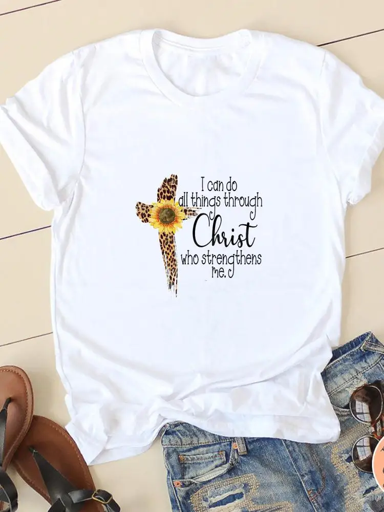 Clothing Short Sleeve Ladies Casual Women Graphic Tee Leopard Flower 90s Faith Summer Spring T-shirts Female T Shirt Clothes
Clothing Short Sleeve Ladies Casual Women Graphic Tee Leopard Flower 90s Faith Summer Spring T-shirts Female T Shirt Clothes