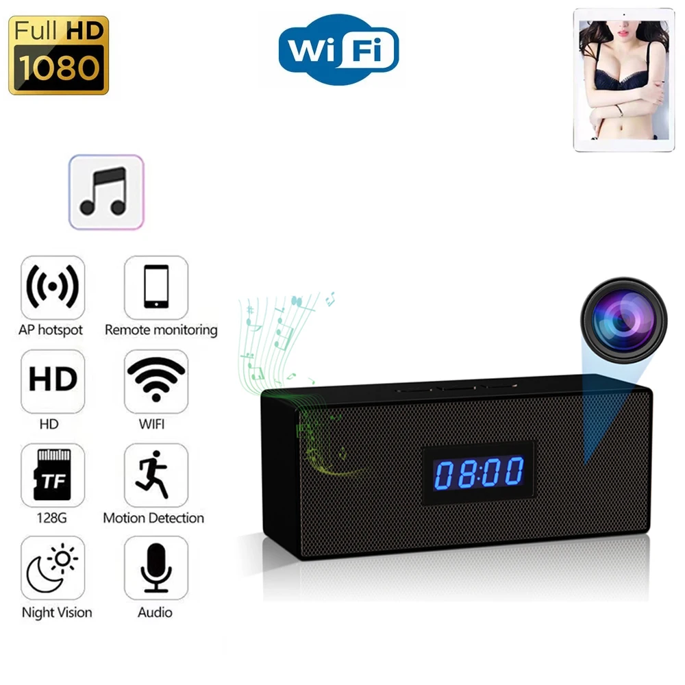 Пульт дистанционного управления для IP-камеры, 1080P, портативные Bluetooth-динамики, часы, беспроводная, ночное видение
Пульт дистанционного управления для IP-камеры, 1080P, портативные Bluetooth-динамики, часы, беспроводная, ночное видение