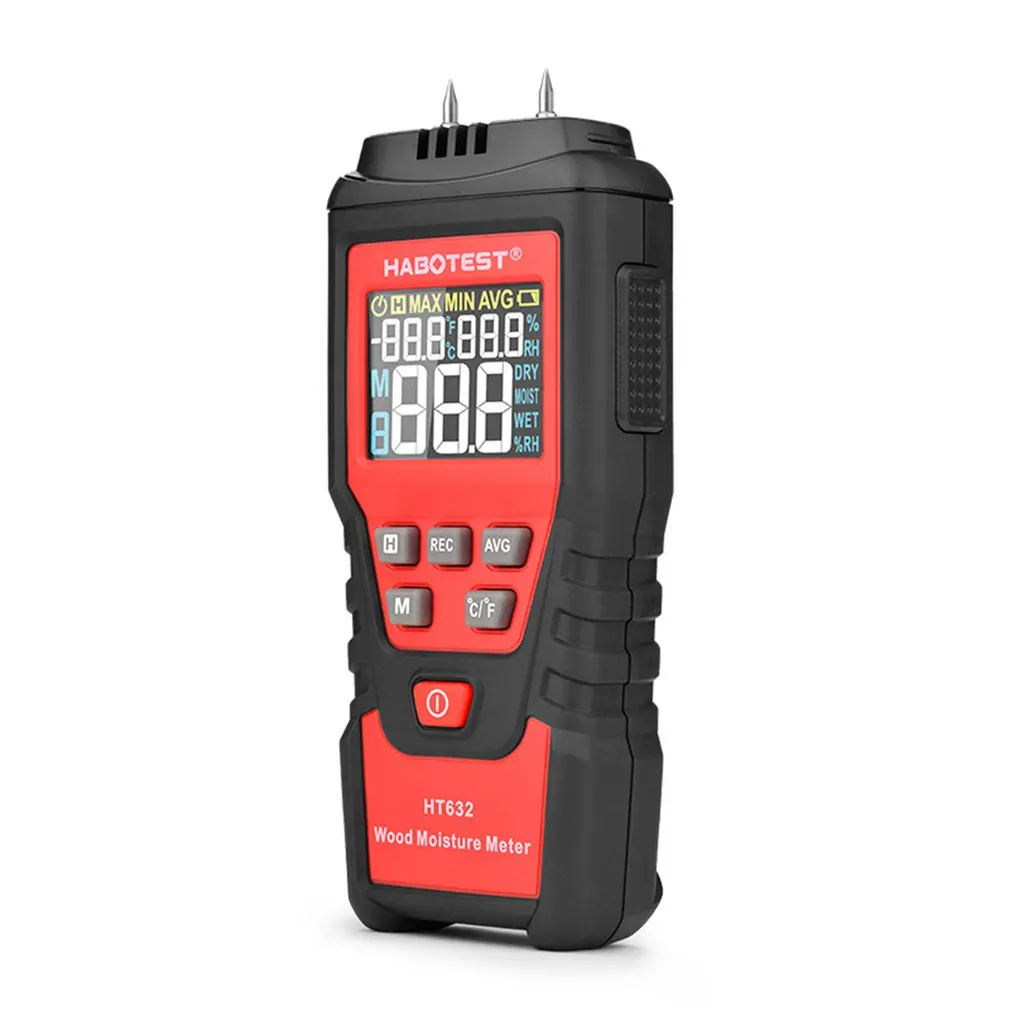 Wood Humidity Tester Tree Density Test Digital Wood Moisture Meter Timber Damp Detector With LCD Display HABOTEST HT632
Wood Humidity Tester Tree Density Test Digital Wood Moisture Meter Timber Damp Detector With LCD Display HABOTEST HT632