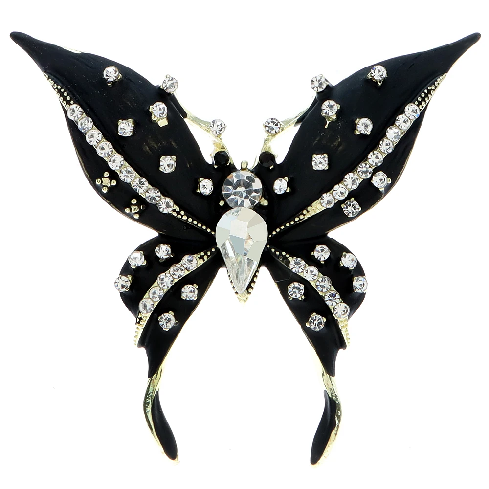 Classic Jewelry Black Butterfly Brooches for Women Vintage Cool Pins Rhinestone Delicate Brooches Gift Dress Accessories Pin 
Classic Jewelry Black Butterfly Brooches for Women Vintage Cool Pins Rhinestone Delicate Brooches Gift Dress Accessories Pin