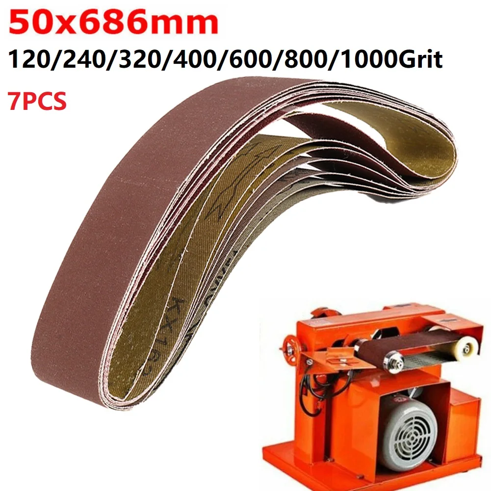 7Pcs Abrasive Sanding Belts Band 120/240/320/400/600/800/1000 Grits Grinding Sander Tools 50x686mm Aluminum Oxide Sanding Belts
7Pcs Abrasive Sanding Belts Band 120/240/320/400/600/800/1000 Grits Grinding Sander Tools 50x686mm Aluminum Oxide Sanding Belts