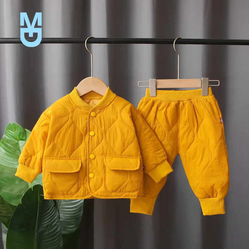 New Winter Autumn Baby Boys Clothes Full Sleeve Solid Parkas Pants 2pcs/set Cotton Suits Children Clothing Toddler Brand
New Winter Autumn Baby Boys Clothes Full Sleeve Solid Parkas Pants 2pcs/set Cotton Suits Children Clothing Toddler Brand