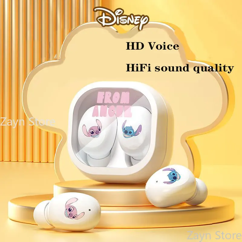 

Disney Stitch Mickey Minnie Winnie Wireless Bluetooth Earphone Cartoon HIFI Stereo HD Call Long Endurance Low latency Headphones