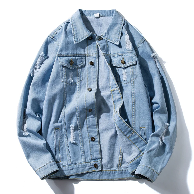Mens Jackets Hole Sleeves Trend Mens Clothing Autumn and Winter Fashion Classic Retro Denim Jacket Ripped Large Size S-3XL
Mens Jackets Hole Sleeves Trend Mens Clothing Autumn and Winter Fashion Classic Retro Denim Jacket Ripped Large Size S-3XL