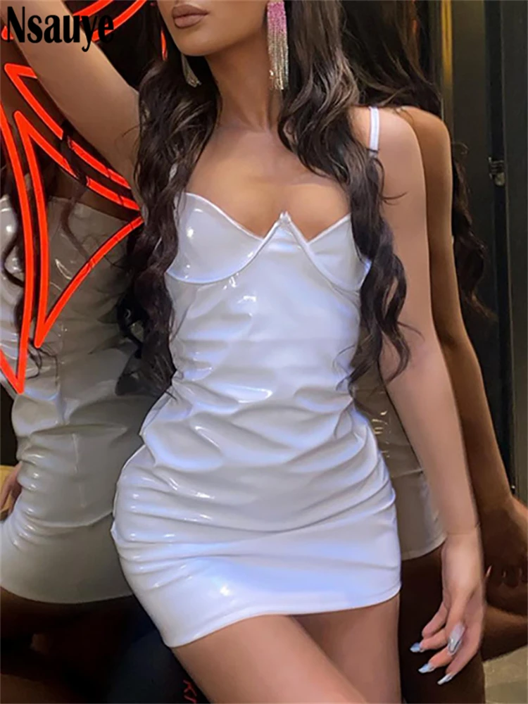 Nsauye женское облегающее мини-платье из искусственной кожи без рукавов 2022 летнее сексуальное клубвечерние нее платье на бретелях с открытой ...
Nsauye женское облегающее мини-платье из искусственной кожи без рукавов 2022 летнее сексуальное клубвечерние нее платье на бретелях с открытой ...