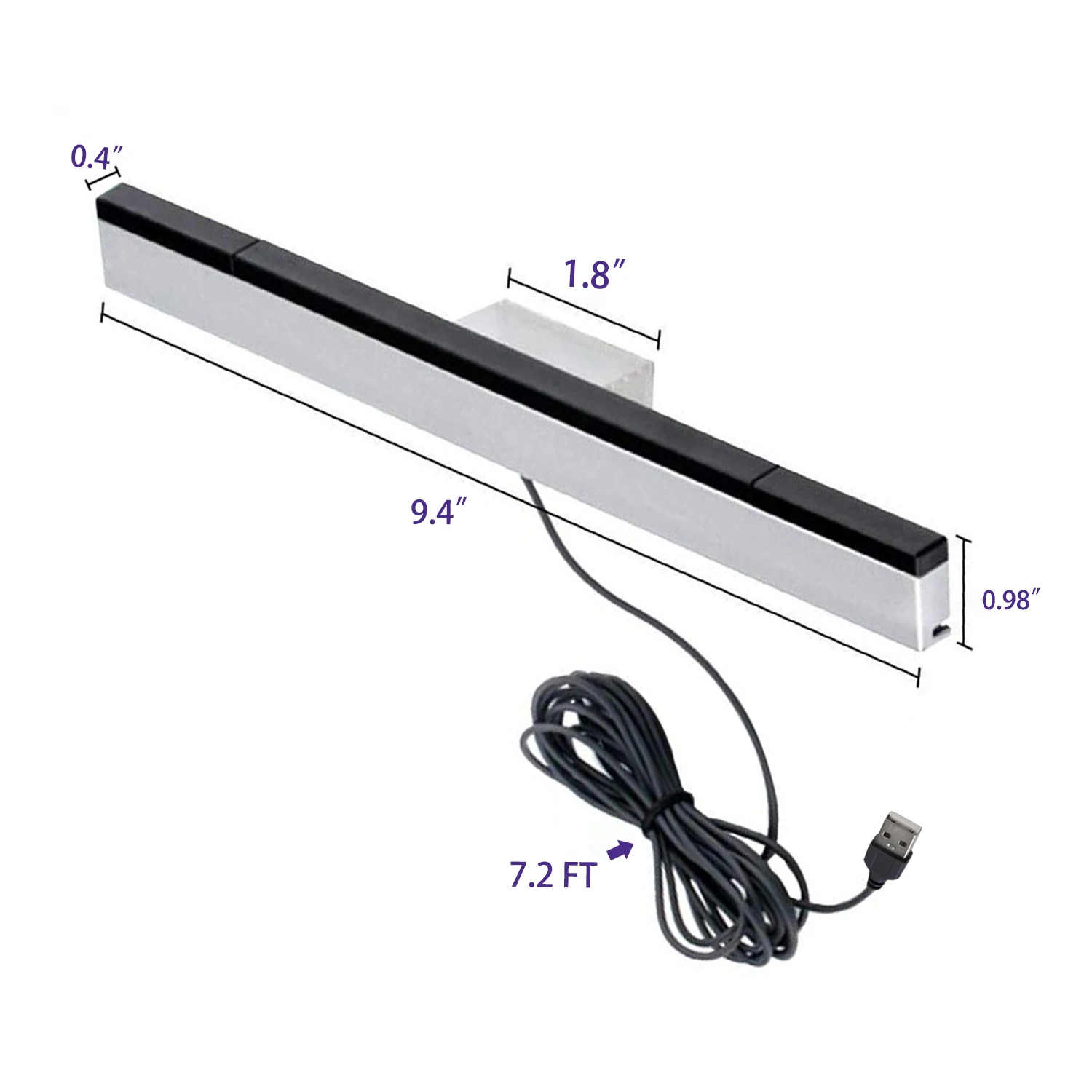 USB Sensor Bar for Wii, Replacement USB Wired Infrared Ray Sensor Bar for Nintendo Wii, Wii U Console
USB Sensor Bar for Wii, Replacement USB Wired Infrared Ray Sensor Bar for Nintendo Wii, Wii U Console