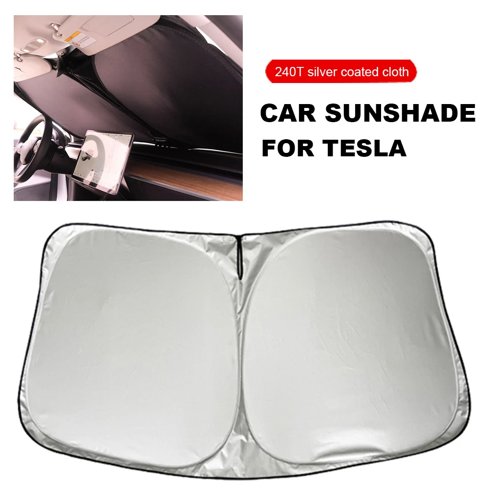 

For Tesla Model 3 Y X S Car Front Windshield Sunscreen Window Sunscreen Visor Sun Shade Blocks UV Rays Protection Parasol Coche
