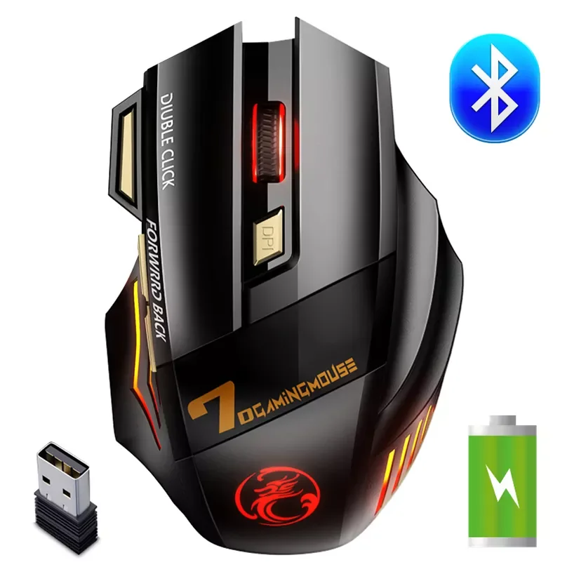 Mouse Gaming Mouse Bluetooth Computer Mouse Gamer Rechargeable Ergonomic RGB Mause Silent USB Mice 7 Button For PC Game
Mouse Gaming Mouse Bluetooth Computer Mouse Gamer Rechargeable Ergonomic RGB Mause Silent USB Mice 7 Button For PC Game