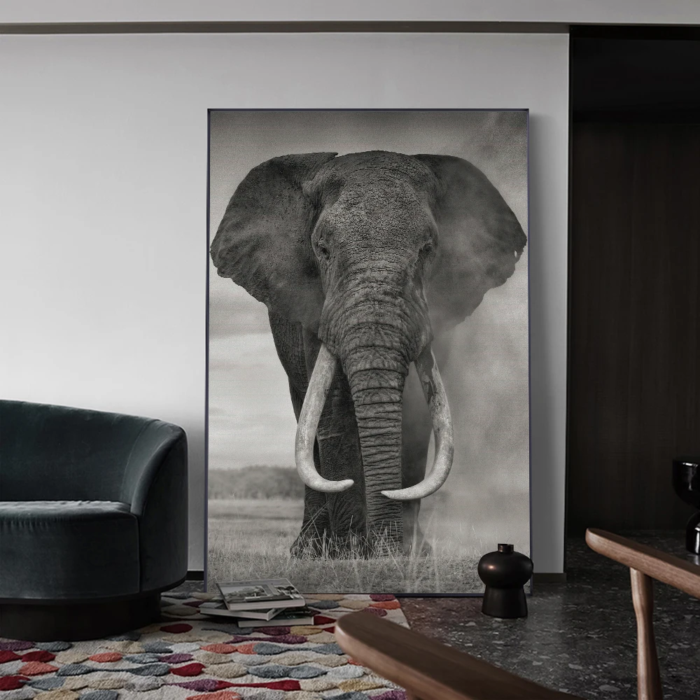 Wild Black and White African Elephant Canvas Painting Animal Posters and Prints Wall Art Pictures for Living Room Home Decor
Wild Black and White African Elephant Canvas Painting Animal Posters and Prints Wall Art Pictures for Living Room Home Decor