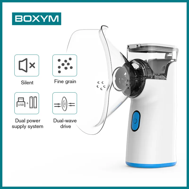 BOXYM New Portable Mini Handheld Nebulizer Inhaler Nebulizer For Kids Adult Atomizer nebulizador Medical Equipment Asthma
BOXYM New Portable Mini Handheld Nebulizer Inhaler Nebulizer For Kids Adult Atomizer nebulizador Medical Equipment Asthma