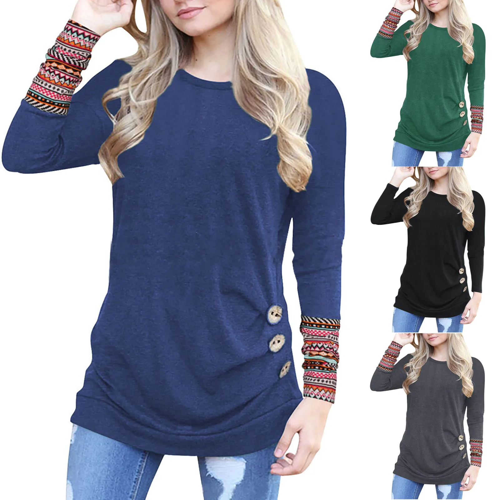 Plain Long Sleeve T Shirt Women in A Pack Fashion Women Stripe Splicing Printing Long Sleeves Sweatshirt Cute Long Sleeve Shirts 
Plain Long Sleeve T Shirt Women in A Pack Fashion Women Stripe Splicing Printing Long Sleeves Sweatshirt Cute Long Sleeve Shirts