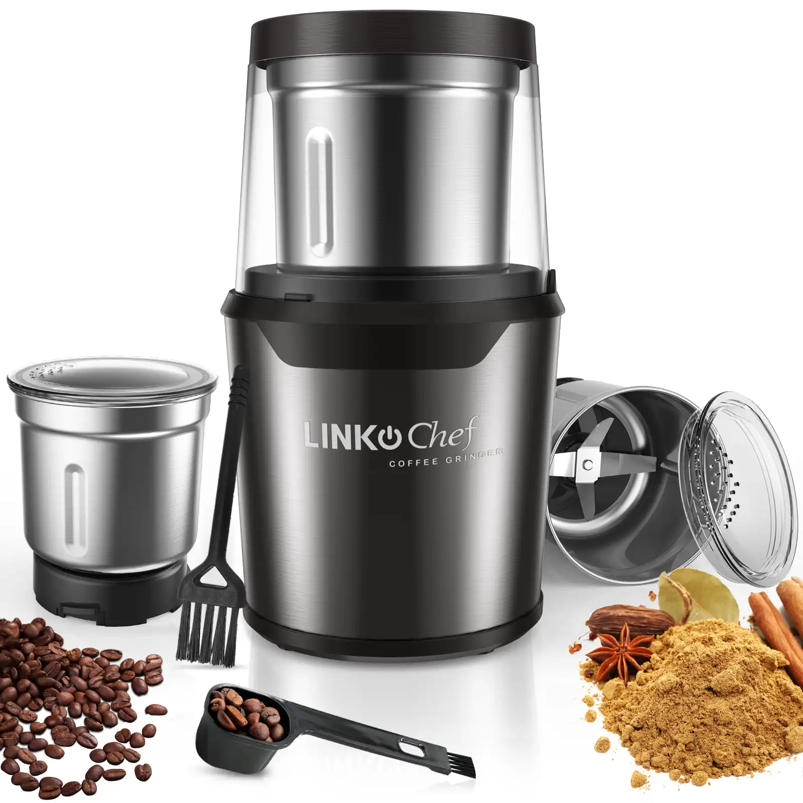Coffee machine LINKChef Coffee Grinder,Coffee Bean Grinder,Spice Grinder with Stainless Steel Four Blades Perfect for Coffee Bea
Coffee machine LINKChef Coffee Grinder,Coffee Bean Grinder,Spice Grinder with Stainless Steel Four Blades Perfect for Coffee Bea