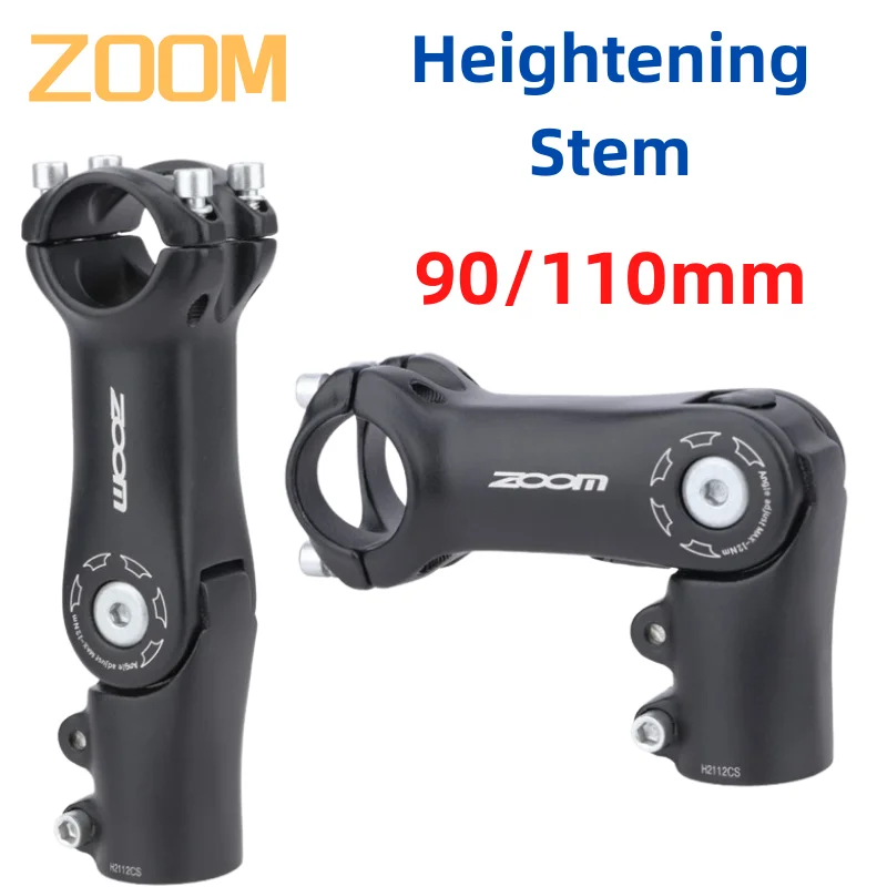 ZOOM C269 Heightening Stem 90/110mm Mountain Bike 0-90 Degree Adjust Angle 31.8x28.6mm Aluminium Alloy Bicycle Parts
ZOOM C269 Heightening Stem 90/110mm Mountain Bike 0-90 Degree Adjust Angle 31.8x28.6mm Aluminium Alloy Bicycle Parts
