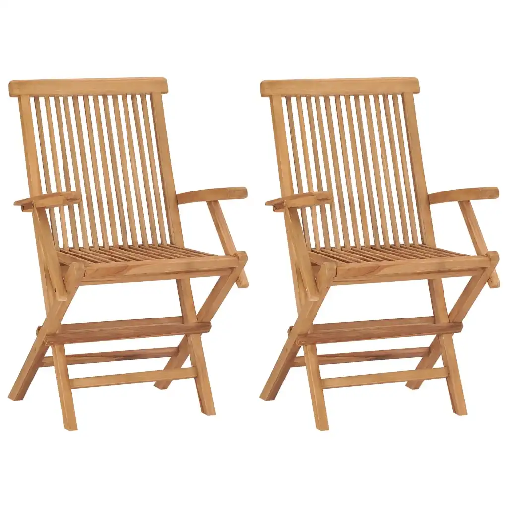 Folding Garden Chair of 2, Solid Teak Wood Outdoor Seat Chair, Patio Furniture 56 x 62 x 90 cm
Folding Garden Chair of 2, Solid Teak Wood Outdoor Seat Chair, Patio Furniture 56 x 62 x 90 cm