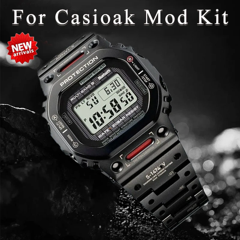 DW-5600 Metal Strap Case Bezel Set for GWM5610 GW5000 Stainless Metal Steel Case for Casioak DW5600 GW-M5610 Series with Tools
DW-5600 Metal Strap Case Bezel Set for GWM5610 GW5000 Stainless Metal Steel Case for Casioak DW5600 GW-M5610 Series with Tools
